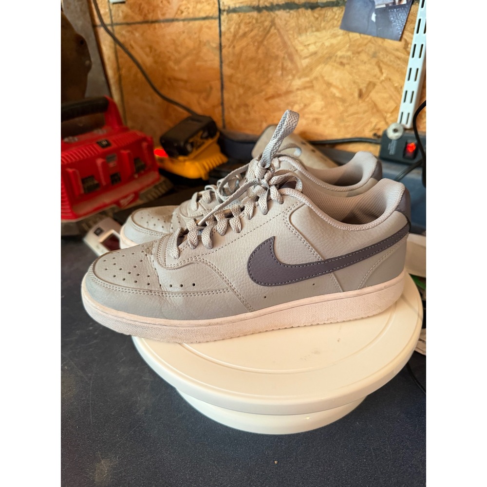 Nike Court Vision Low Wolf Grey Iron Grey Sneakers FQ7669-001 Mens Size 8.5